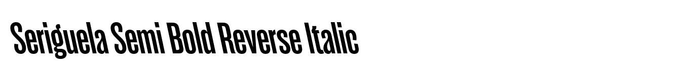 Seriguela Semi Bold Reverse Italic